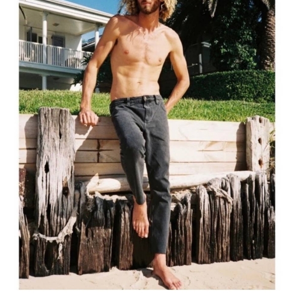 Rolla's Relaxed Fit Straight Leg Stone Black Wash Denim Jean's Pants Relaxo Chop - Picture 4 of 16